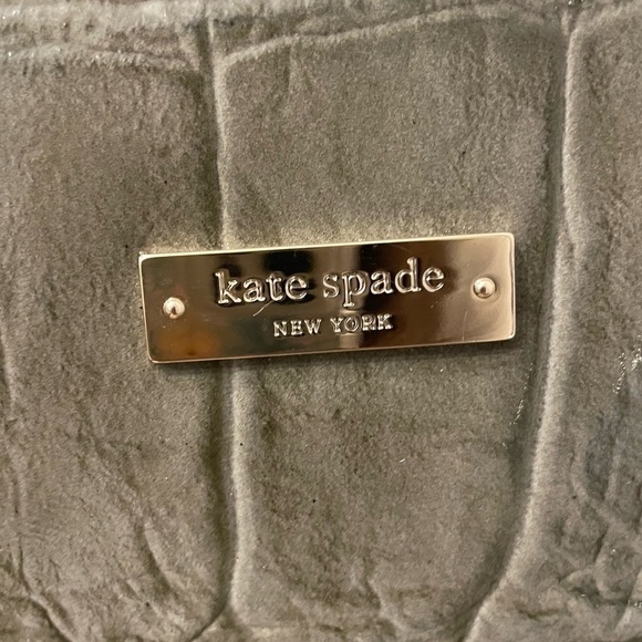 Kate Spade Green Croc Embossed Glossy Chain Strap Bag - Picture 6 of 7